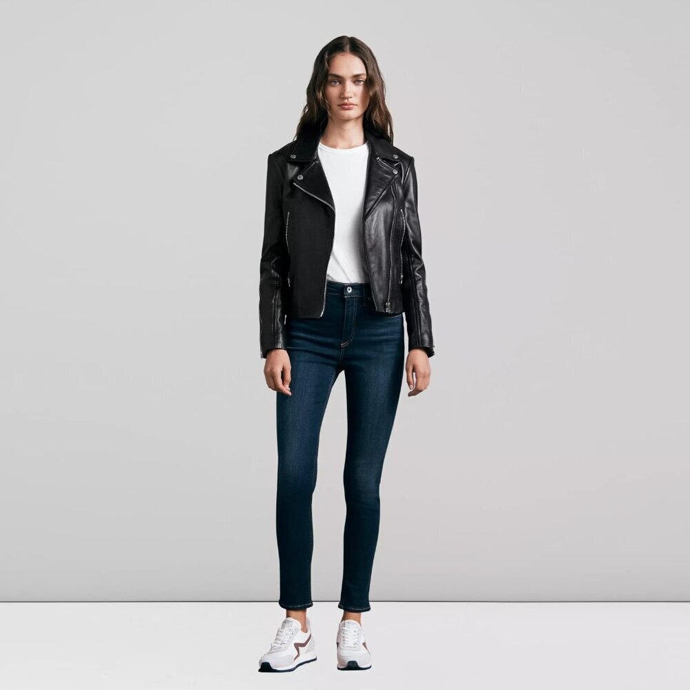 Rag & Bone Nina High-Rise Ankle Skinny Jeans In Carmen Size 23